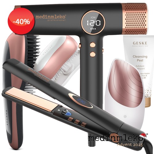 3. ADVENTNI TEDEN - Paket mDryer + mStyler + Cactus Bleo in Barbora Rose Gold + Geske Thermo Facial Brush + Cleansing Peel