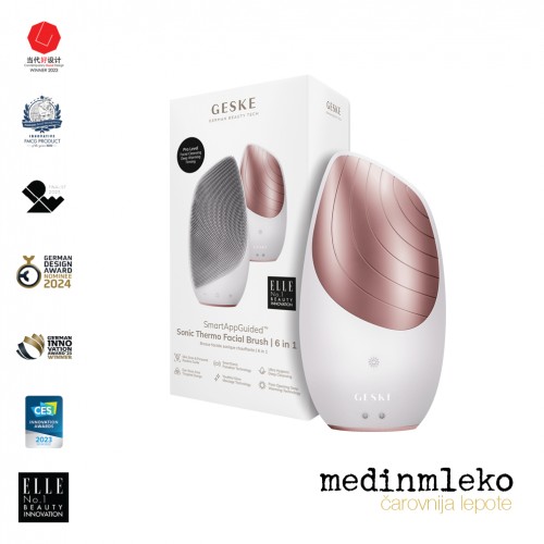 Geske - Sonic thermo facial brush 6 v 1 - Starlight - Sonična grelna čistilna ščetka Geske - Sonic thermo facial brush 6 v 1 - Starlight - Sonična grelna čistilna ščetka