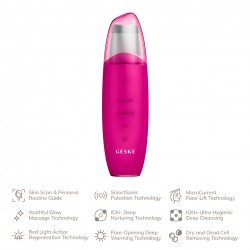Geske - Microcurrent skin scrubber & blackhead remover 9 v 1 - Magenta - Ultrazvočni čistilec kože z mikrotokom Geske - Microcurrent skin scrubber & blackhead remover 9 v 1 - Magenta - Ultrazvočni čistilec kože z mikrotokom