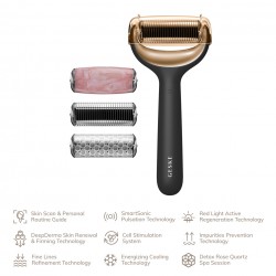 Geske - Microneedle face & body roller 9 v 1 - Grey - Sonični valjček z mikroiglicami za obraz in telo Geske - Microneedle face & body roller 9 v 1 - Grey - Sonični valjček z mikroiglicami za obraz in telo