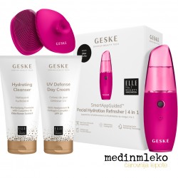 Paket Geske On the go - Magenta - Facial brush 4 v 1, Facial hydration refresher, Facial cleanser, UV defense cream Paket Geske On the go - Magenta - Facial brush 4 v 1, Facial hydration refresher, Facial cleanser, UV defense cream