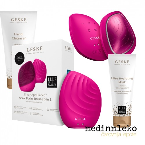Paket Geske Radiant - Magenta - Sonic Facial brush, Sonic warm & cool mask, Facial cleanser, Ultra Hydrating mask Paket Geske Radiant - Magenta - Sonic Facial brush, Sonic warm & cool mask, Facial cleanser, Ultra Hydrating mask