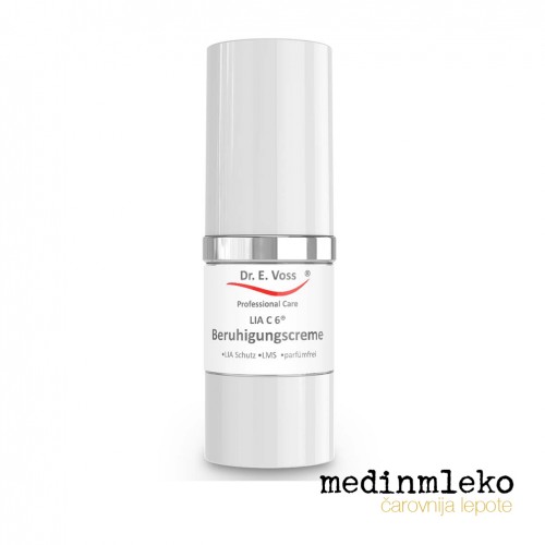 Dr. E. Voss - LIA C 6® Soothing cream - pomirjevalna krema brez dišav za občutljivo in razdraženo kožo - 15ml