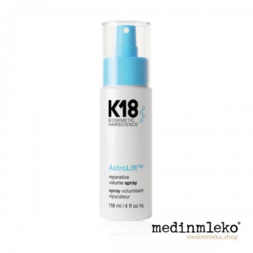 K18 AstroLift Reparative Volume Spray 118 ml - Sprej za povečanje volumna od lasišča do konic K18 AstroLift Reparative Volume Spray 118 ml - Sprej za povečanje volumna od lasišča do konic