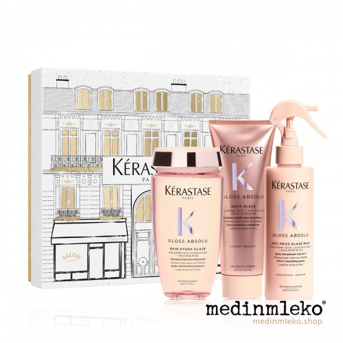 Kérastase Gloss Absolu Holiday Set - Set za sijaj in mehkobo las Kérastase Gloss Absolu Holiday Set - Set za sijaj in mehkobo las