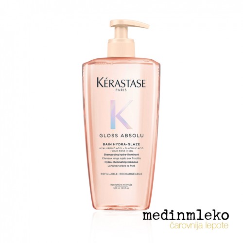 Kérastase - Gloss Absolu Bain Hydra-Glaze Kopel za vlaženje in sijaj - varčno pakiranje 500ml Kérastase - Gloss Absolu Bain Hydra-Glaze Kopel za vlaženje in sijaj - varčno pakiranje 500ml