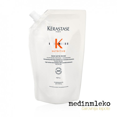 Kérastase - Nutritive Bain Satin Riche hranljiva kopel za suhe lase - nadomestno polnilo 500ml Kérastase - Nutritive Bain Satin Riche hranljiva kopel za suhe lase - nadomestno polnilo 500ml