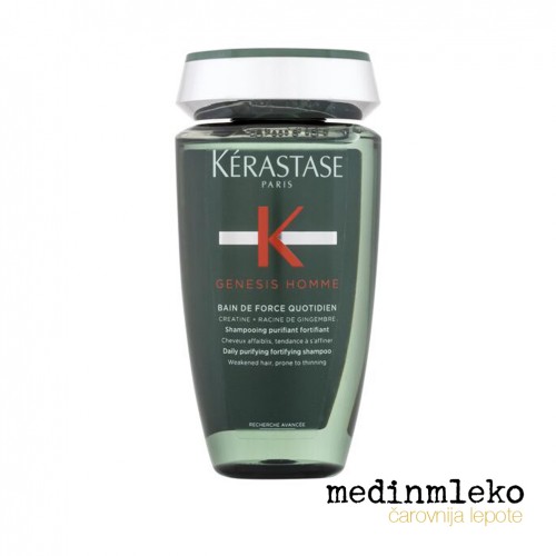 Kérastase - Genesis Homme Bain de Force Quotiden dnevna krepitvena kopel za moške, za oslabljene lase, nagnjene k redčenju Kérastase - Genesis Homme Bain de Force Quotiden dnevna krepitvena kopel za moške, za oslabljene lase, nagnjene k redčenju