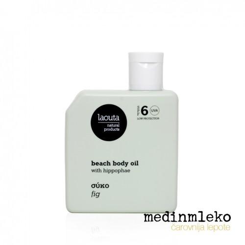 Laouta - Beach Body Oil Fig 100ml – Olje za telo s figo in rakitovcem SPF 6 Laouta - Beach Body Oil Fig 100ml – Olje za telo s figo in rakitovcem SPF 6