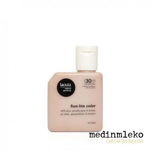 Laouta - Sun Lite Color 50ml – Obarvano zaščitno sončno mleko za obraz SPF 30 za lahko prekrivnost Laouta - Sun Lite Color 50ml – Obarvano zaščitno sončno mleko za obraz SPF 30 za lahko prekrivnost