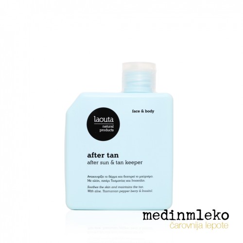Laouta - After Tan 200ml – Vlažilni in pomirjujoči losjon za telo in obraz za po sončenju Laouta - After Tan 200ml – Vlažilni in pomirjujoči losjon za telo in obraz za po sončenju