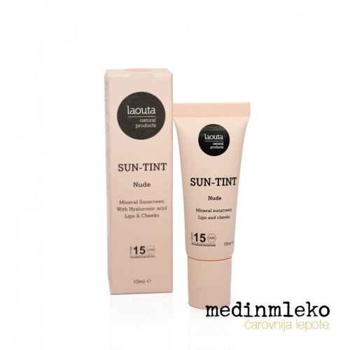 Laouta - Sun Tint Nude 10ml – Vlažilni in negovalni obarvani balzam z UV zaščito v Nude odtenku Laouta - Sun Tint Nude 10ml – Vlažilni in negovalni obarvani balzam z UV zaščito v Nude odtenku