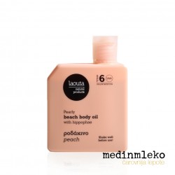 Laouta - Beach Body Oil Peach 100ml – Biserno olje za telo z breskvijo in rakitovcem SPF 6 Laouta - Beach Body Oil Peach 100ml – Biserno olje za telo z breskvijo in rakitovcem SPF 6