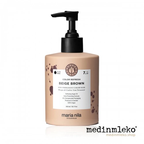 Maria Nila - Colour Refresh Beige Brown 7.23 300ml - Barvna maska za osvežitev barve Maria Nila - Colour Refresh Beige Brown 7.23 300ml - Barvna maska za osvežitev barve