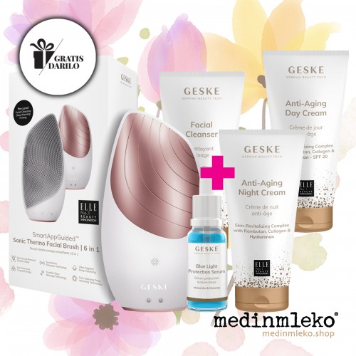 Pomladni paket Geske - Sonic thermo facial brush 6 v 1 + DARILO