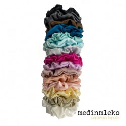 medinmleko - Svilena elastika za lase - scruncie - široka
