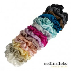 medinmleko - Svilena elastika za lase - scruncie - široka