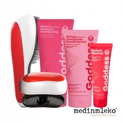 medinmleko - Paket Goddess BioTech Restorative - Šampon, balzam in leave-in maska in Cactus Duo Bleo Coral